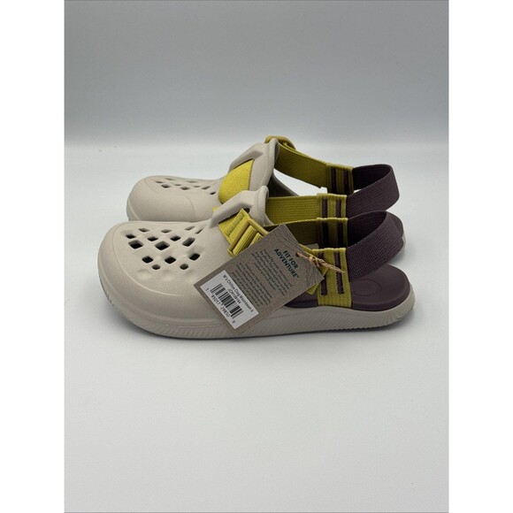 Women’s Chacos Clogs Size 6 Moonbeam Cream Yellow Adjustable Strap Water Shoes - Picture 5 of 9